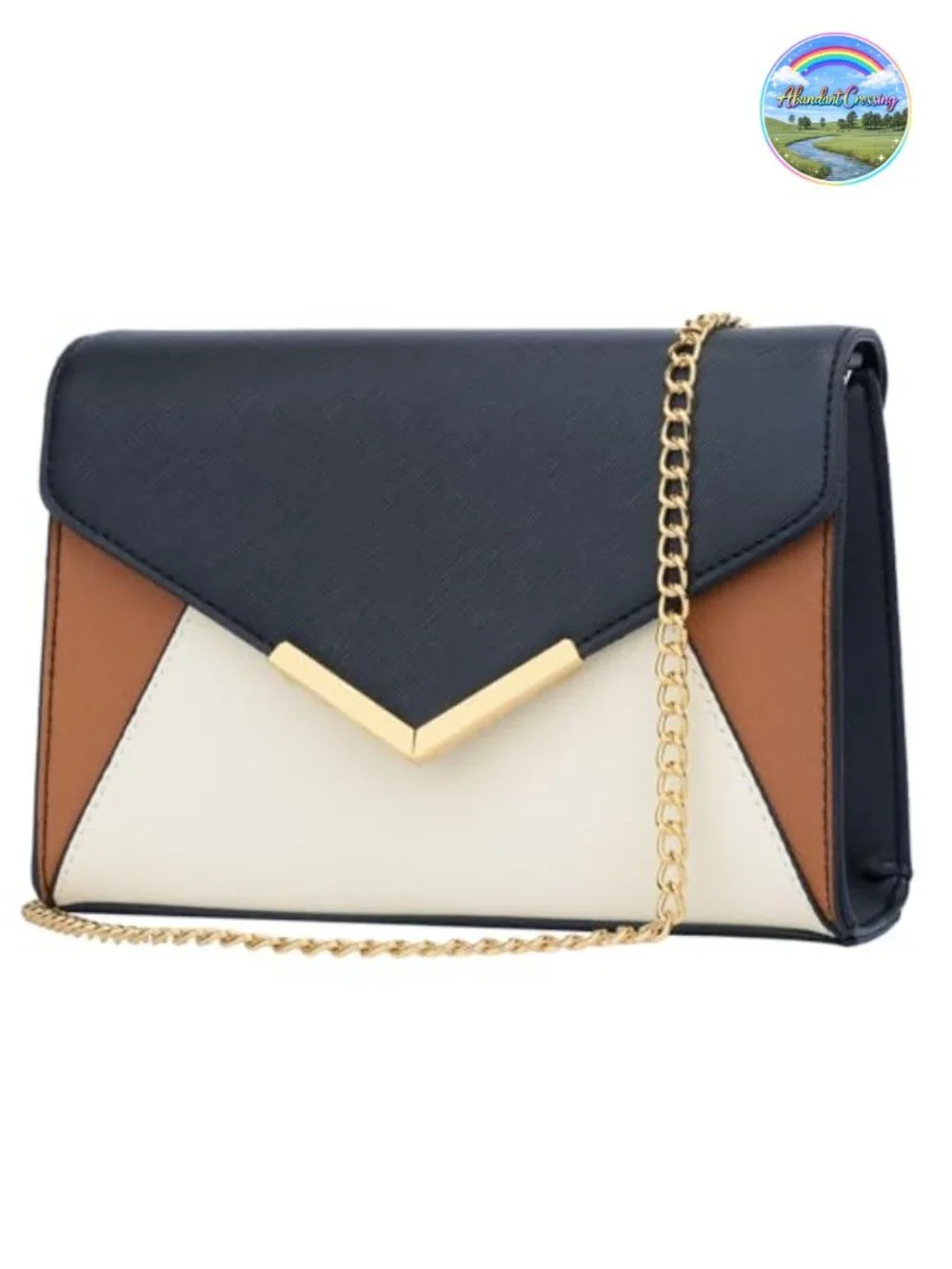 Faux Leather Evening Clutch Bag for Women, Detachable Chain, Envelope Foldover,